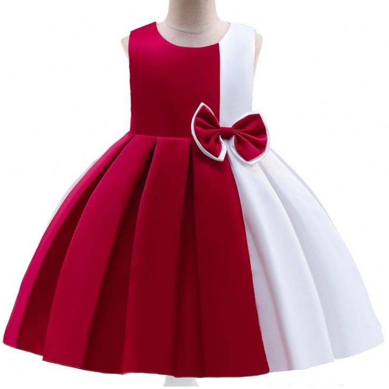Baige Wholesale Girl Dress Girls Pink Summer แขนกุดชุดเด็กอายุ 3-10 ปี
