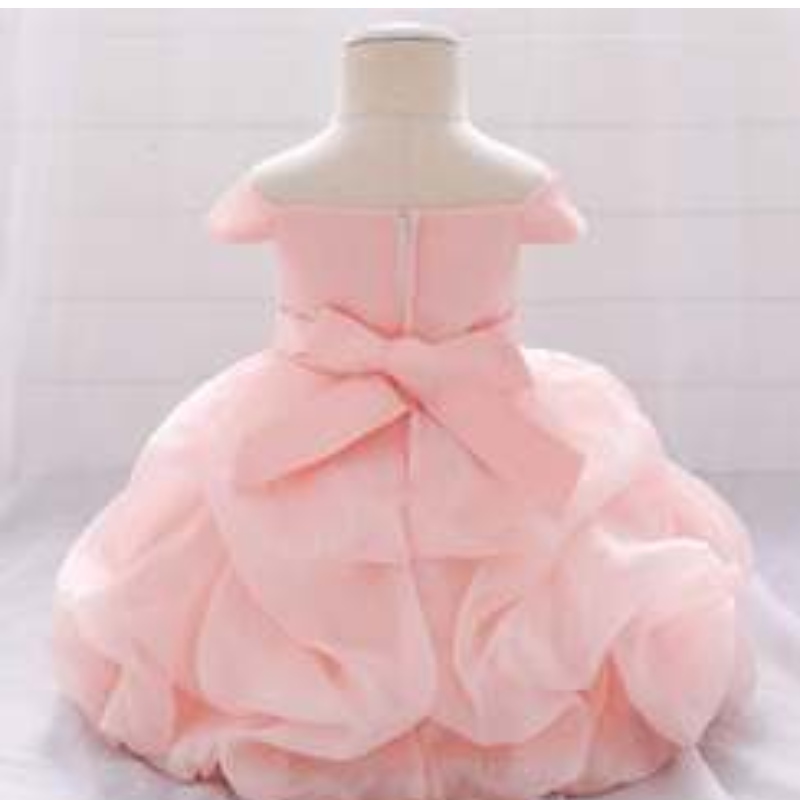 ดอกไม้ที่เป็นของแข็ง applique trailing สาวเจ้าหญิงชุดเด็กเด็กปาร์ตี้คริสต์มาสงานแต่งงานเพื่อนเจ้าสาว tulle tutu dresses l1961xz