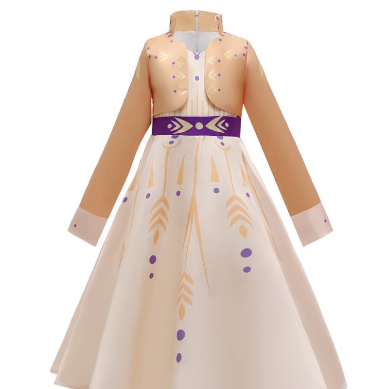Baige ใหม่ Elsa Anna สาว ๆ หญิงสาวชุดฮาโลวีนคอสเพลย์เครื่องแต่งกายสาวชุดเสื้อโค้ท bx1662
