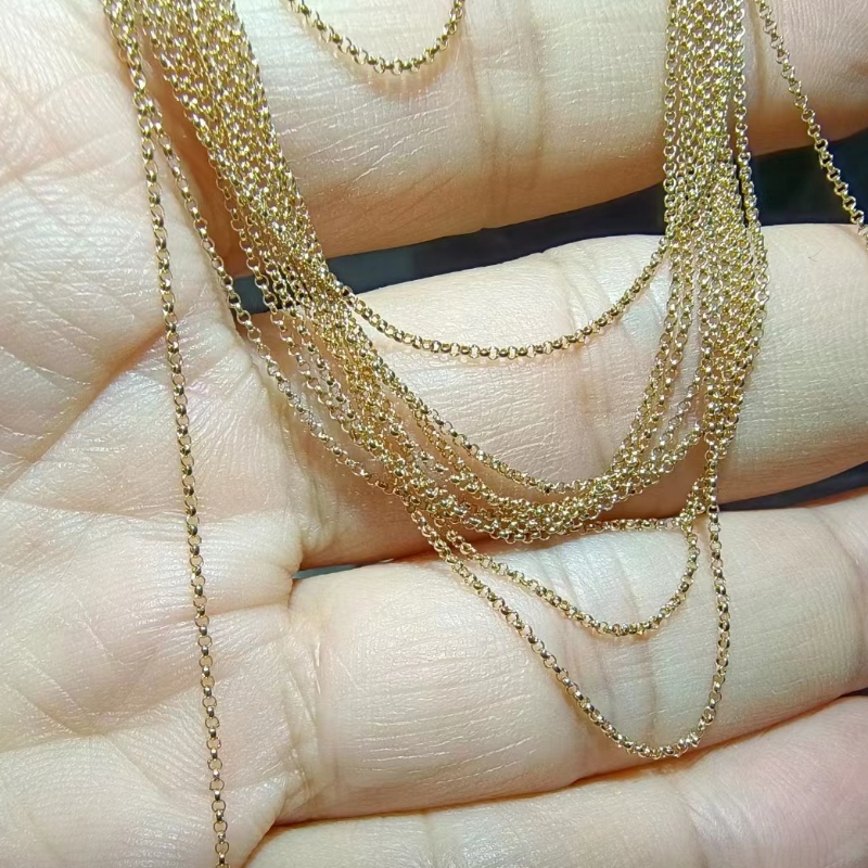 18k/14k/10k/9k สร้อยคอทองคำ Diy พร้อมที่จะจัดส่ง