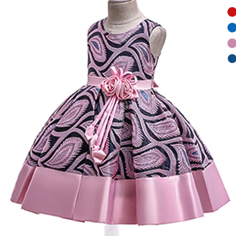 Ansoo Christmas Princess Girls Flower Flower Dress Girl Elegant Girl Wedding Party Pink Dresses Halloween Girls Clothing