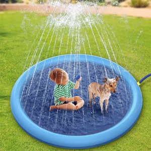 พอง 170 ซม. สุนัข Splash Sprinkler Pad Outdoor