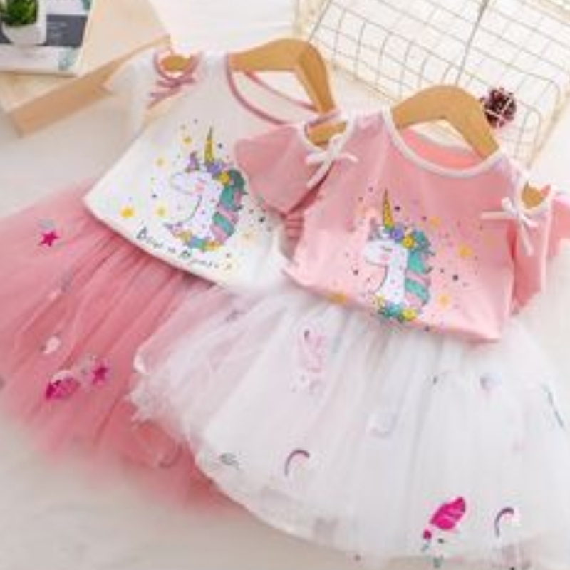 เจ้าหญิง Tutu เสื้อผ้าเด็กเสื้อผ้าแขนสั้นชุดเด็กชุดเด็กชุดเด็ก