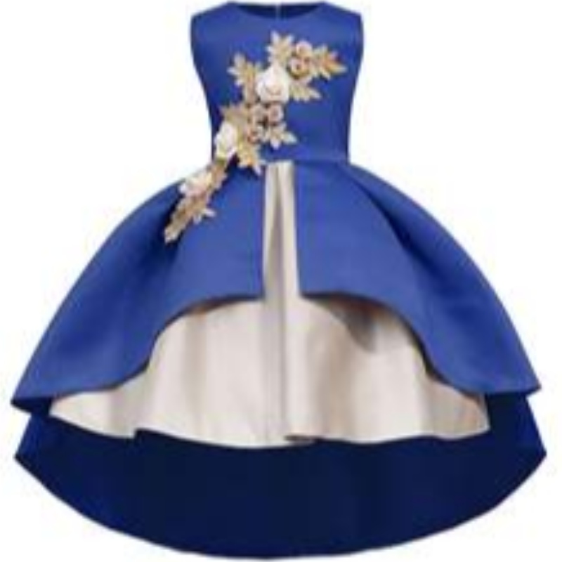 Ins Explosion Fancy Kids Party Dress Floral Baby Girl Ball Gown สำหรับงานแต่งงานวันเกิด
