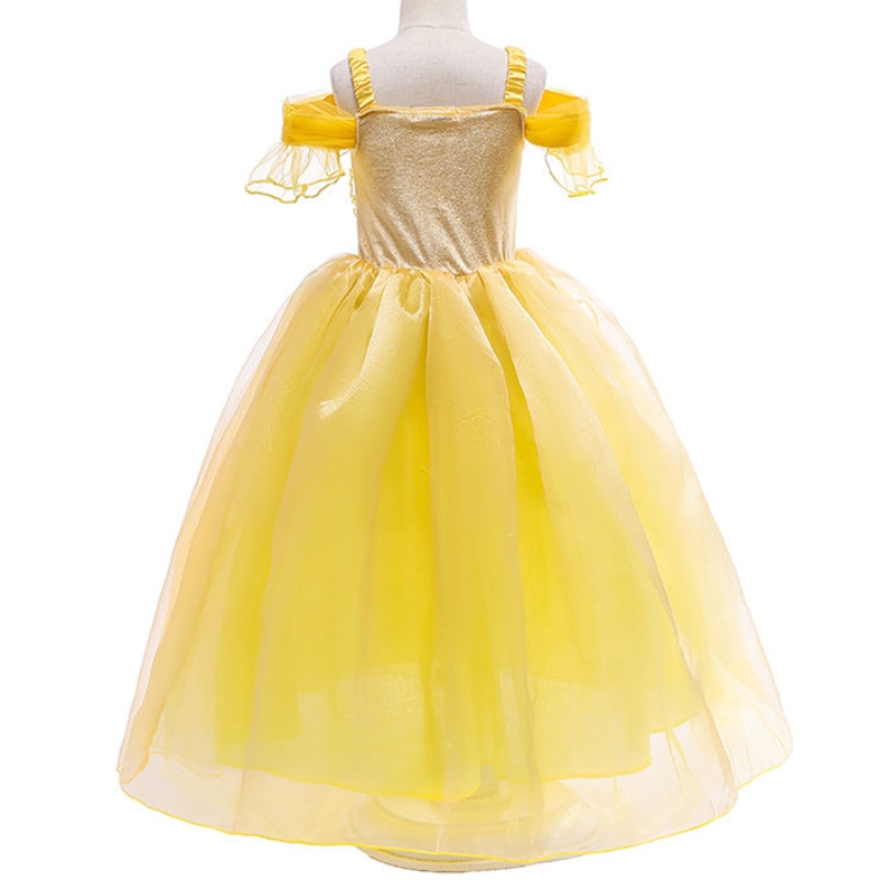 Ansoo Beauty and the Beast Belle Princess Summer Dress เด็กสาวชุดปาร์ตี้คริสต์มาสชุดเด็กชุดเด็กเจ้าหญิง