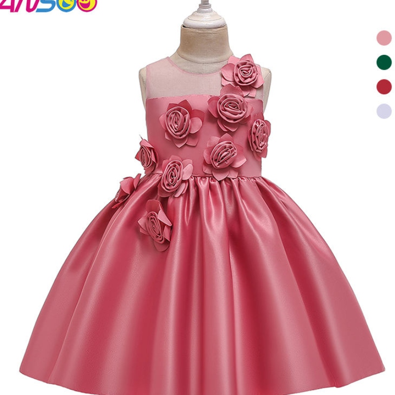 Ansoo Girls Dress Christmas Elegant Princess Dresses สำหรับเด็กผู้หญิงงานแต่งงาน Ball Ball Gown 2-12 ปี