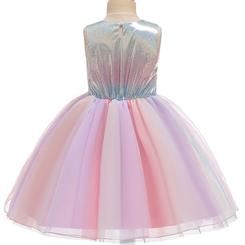 Ansoo Summer Flower Kids Fluffy Dress for Girls 2 Colors Baby Girl Party Tutu Pink Dress Wedding Princess
