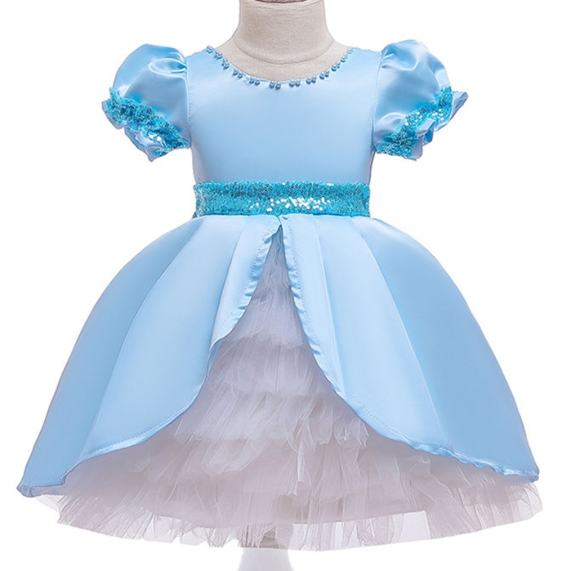 Ansoo แขนกุดเด็กเด็กผู้หญิง Puffy Blue Tutu Dress Baby Toddlers Infants ฤดูร้อนชุดบูติกชุดบูติกสำหรับสาว