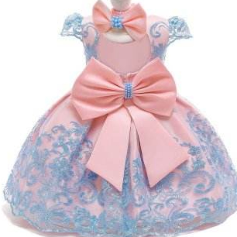 Baige Factory Wholesale Lace Lace Backless Ball Gown Gown งานแต่งงานงานแต่งงานชุดวันเกิดสำหรับเด็ก