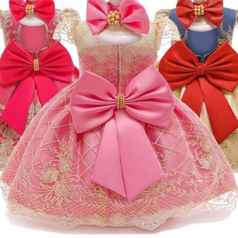 Baige Factory Wholesale Lace Lace Backless Ball Gown Gown งานแต่งงานงานแต่งงานชุดวันเกิดสำหรับเด็ก