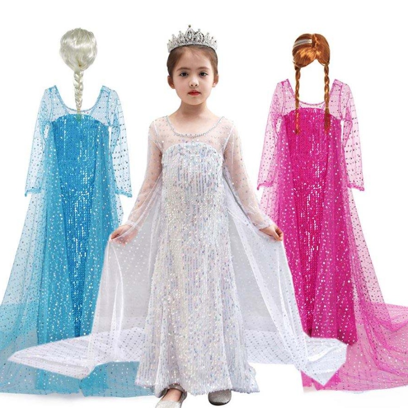 baige ins amazon ร้อนขาย queen elsa dress blingbling ฮาโลวีนหญิงสาวสาวชุดวันเกิดปาร์ตี้