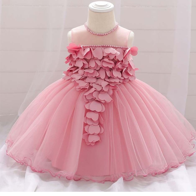 baige ทารกแรกเกิดเด็กผู้หญิงดอกไม้ชุดแต่งงาน tulle วันเกิดปาร์ตี้ประกวดชุดประกวด 0-2 ปี