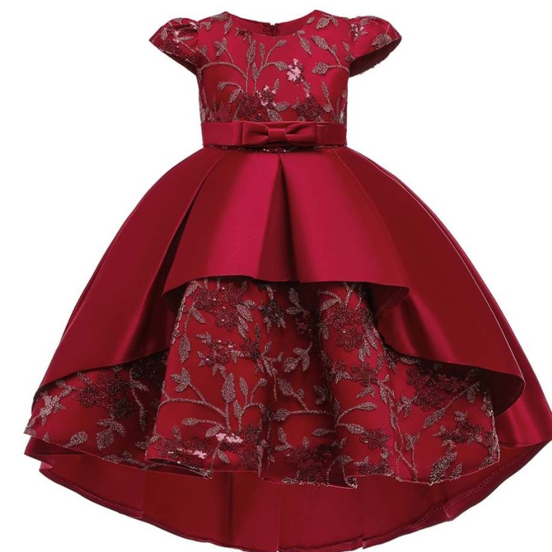 Baige ปีใหม่ Frock Kids Party สวมใส่ Long Tail Kid Flower Girl Western Party Western Party ชุดวันเกิดอย่างเป็นทางการ
