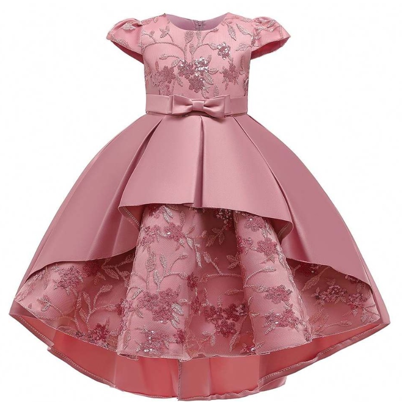 Baige เด็กคุณภาพสูงชุดยาวสาวชุดเดรสแขนสั้นการออกแบบ Frock For For Baby Girl T5170