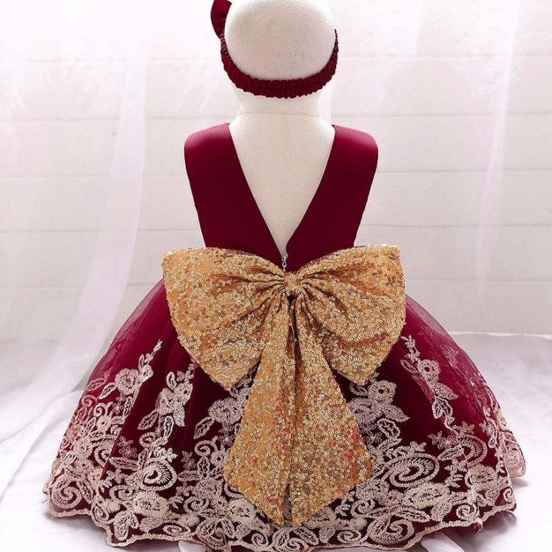 Baige Girls Party Dress Custom Royal Tulle Satin Girls ปาร์ตี้วันเกิดสวมใส่ชุดบอลชุดสีชมพูสำหรับเด็ก