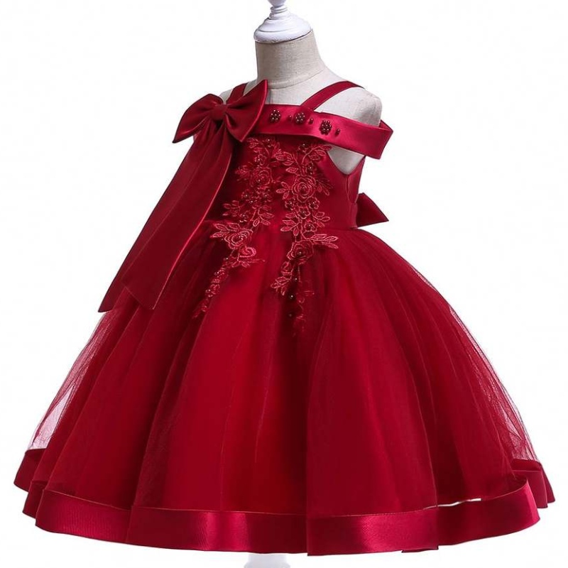 Baige Kids Garments Wholesale Little Baby Frocks ลูกไม้เด็กงานแต่งงานงานแต่งงานชุดเจ้าสาว L5081
