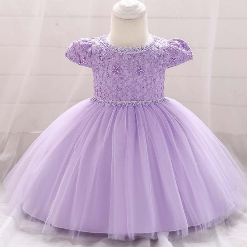 เด็กทารกแรกเกิด baige frock Christening Baptism ปาร์ตี้ชุดเด็กชุดเด็กสาวชุดเด็กผู้หญิงชุด l1873xz