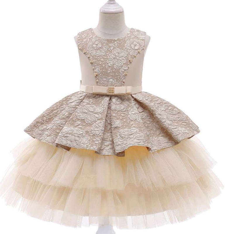 Baige Baby Girls Party Proming Flower Flower Girls Princess Wedding Ball Gown ชุดราตรีชุดราตรี