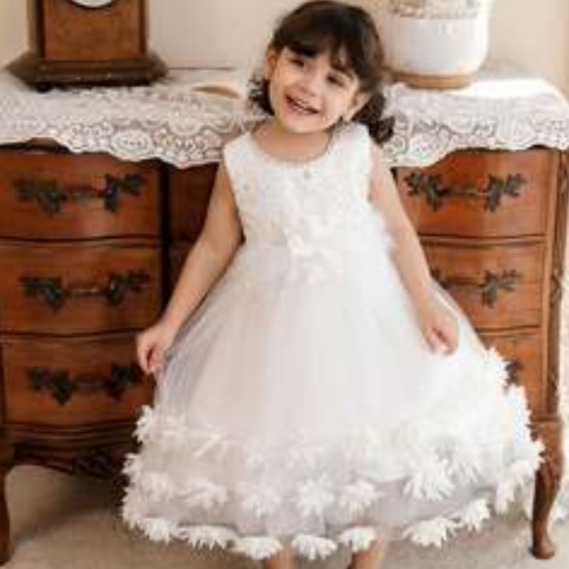 Baige 2022 เด็กวัยรุ่น Teen Ball Gown Princess Tulle Flower Girl Dress อย่างเป็นทางการเลื่อมเด็กสาวชุดวันเกิด