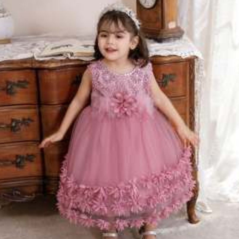 Baige 2022 เด็กวัยรุ่น Teen Ball Gown Princess Tulle Flower Girl Dress อย่างเป็นทางการเลื่อมเด็กสาวชุดวันเกิด