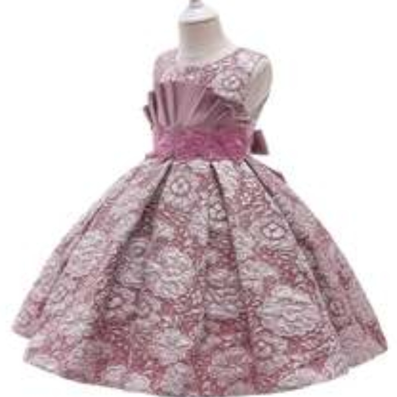 AIGE ใหม่แฟชั่น Stylejacquard Frocks เด็กสาวดอกไม้สาวอายุ 3-12 ปีชุดเด็กผู้หญิง L5253