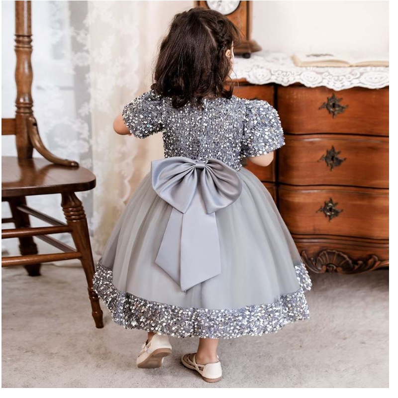 Baige เด็กใหม่ Frock Design for Baby Girl Ball Gowns Flower เด็กอายุ 2 ปีชุดบัพติศมา