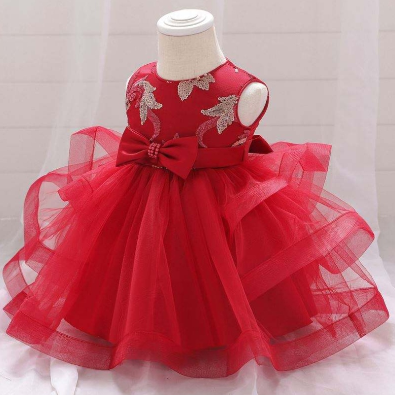 Baige Embroidery Baby Girl Party Dress Childing Frocks ออกแบบเด็กผู้หญิงชุดวันเกิดชุดวันเกิด l1929xz