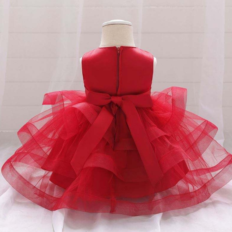 Baige Embroidery Baby Girl Party Dress Childing Frocks ออกแบบเด็กผู้หญิงชุดวันเกิดชุดวันเกิด l1929xz