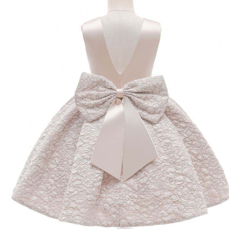 Baige Fashion Girls Pageant Princess Flower Drese Kids Prom Ball Gowns ชุดปาร์ตี้ซาติน