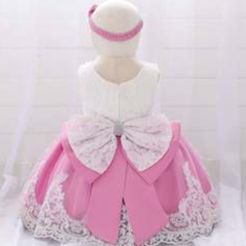 Baige White Baby Girl Party Party 1 ปีปาร์ตี้เด็กผู้หญิงชุดเดรส frocklittle princess กระโปรงผมฟรี