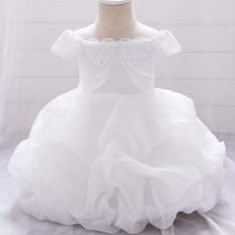 ปาร์ตี้เด็กทารกแรกเกิด Frock Design นอกไหล่ฤดูร้อนสวมชุดเด็กชุดแต่งงานงานแต่งงานปาร์ตี้วันเกิดสำหรับเด็ก