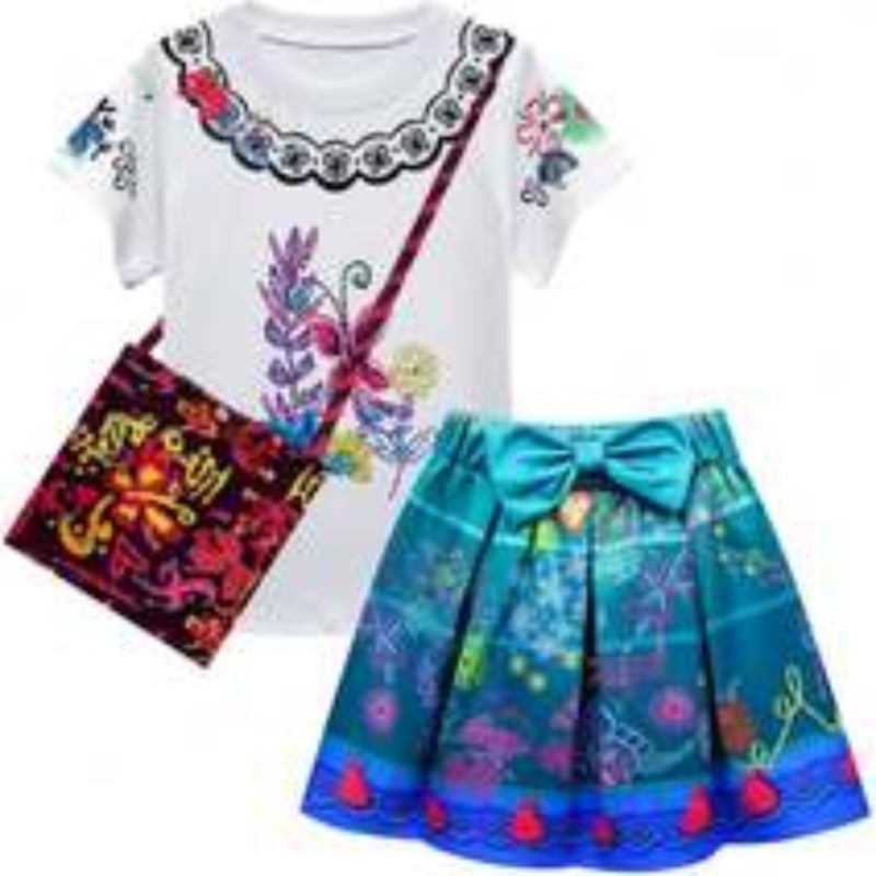 Baige Encanto Mirabel Madrigal คอสเพลย์เครื่องแต่งกาย Carnival Halloween Purple Princess Dress