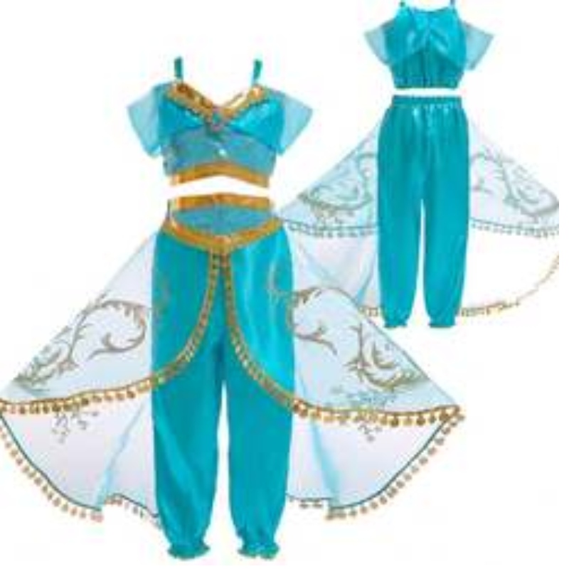 Baige Aladdin คอสเพลย์เจ้าหญิงจัสมินเครื่องแต่งกายสาวท็อปส์ซูท็อปส์