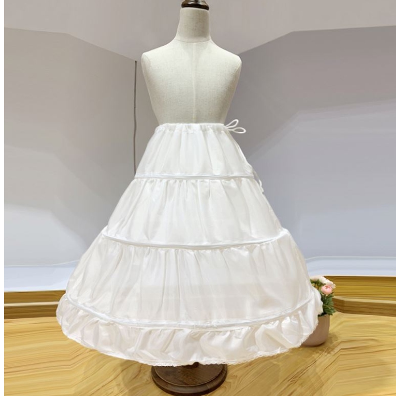 Baige แฟชั่น Crinoline กระโปรงสำหรับเด็กผู้หญิงชุดบอลชุดสำหรับชุดแต่งงาน PS06