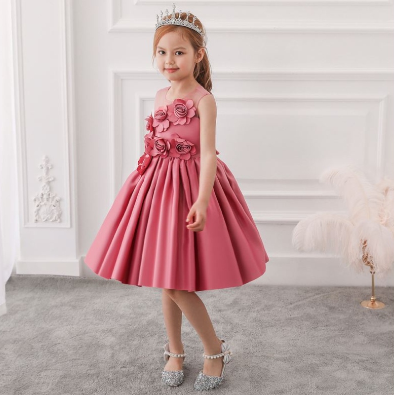 Baige Wholesale อายุ 3-8 ปีเด็กผู้หญิง Frocks Flora Kids Dress Fancy Children Party เสื้อผ้า L5068