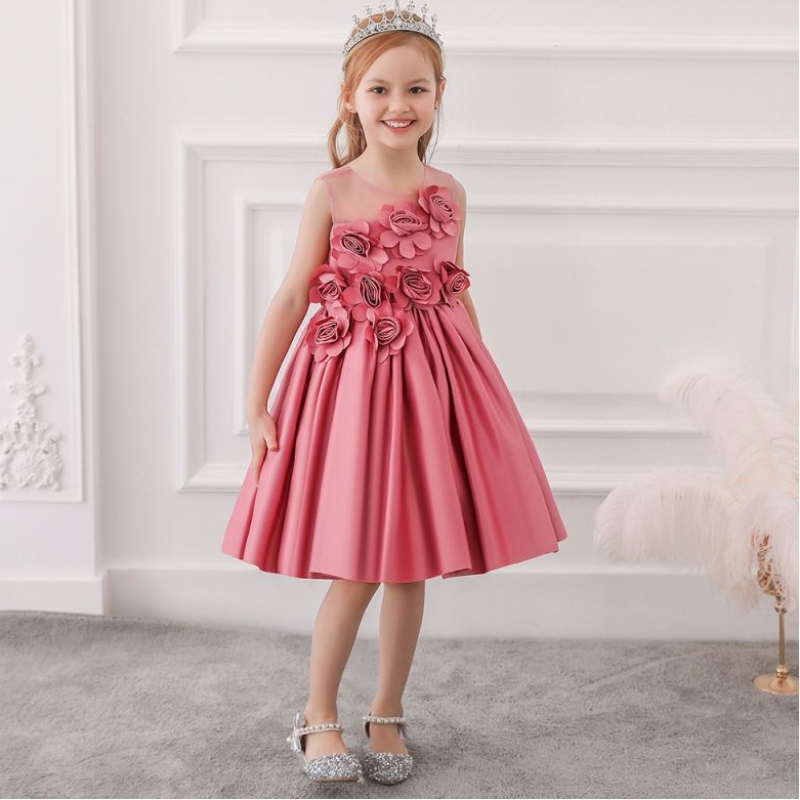 Baige Wholesale อายุ 3-8 ปีเด็กผู้หญิง Frocks Flora Kids Dress Fancy Children Party เสื้อผ้า L5068