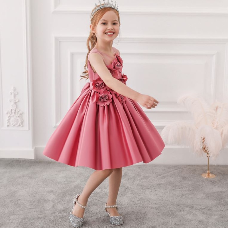 Baige Wholesale อายุ 3-8 ปีเด็กผู้หญิง Frocks Flora Kids Dress Fancy Children Party เสื้อผ้า L5068