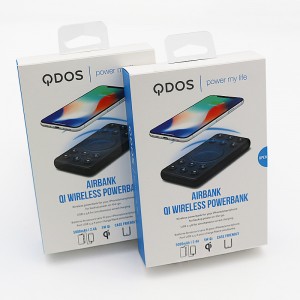 Mobile Power Charging Treasure Packaging Box กล่องลิ้นชักหน้าต่างกล่องสีที่กำหนดเอง