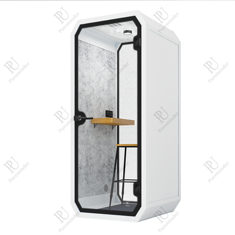 PureMinder S Size Soundproof Booth ส่วนตัวความเป็นส่วนตัวแบบพกพาความเงียบสำหรับการประชุมที่บ้านและสำนักงาน