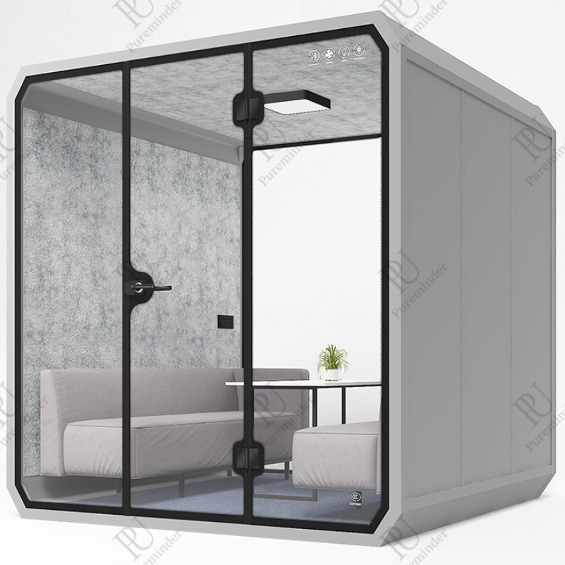 PureMinder XL Size Soundproof Booth ความเงียบแบบพกพาส่วนตัวสำหรับสำหรับบ้านเฟอร์นิเจอร์โรงรถโทรศัพท์และพ็อดที่ทำงาน