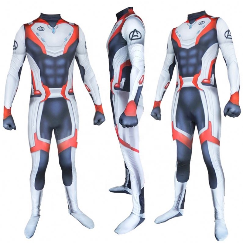 Ecoparty รูปแบบใหม่ Avenger 4 Endgame Quantum Realm Cool Superhero Cosplay Zentai Bodysuit Jumpsuits สำหรับผู้ชายชุดผู้ใหญ่