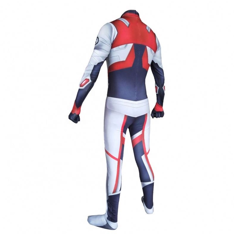 Ecoparty รูปแบบใหม่ Avenger 4 Endgame Quantum Realm Cool Superhero Cosplay Zentai Bodysuit Jumpsuits สำหรับผู้ชายชุดผู้ใหญ่