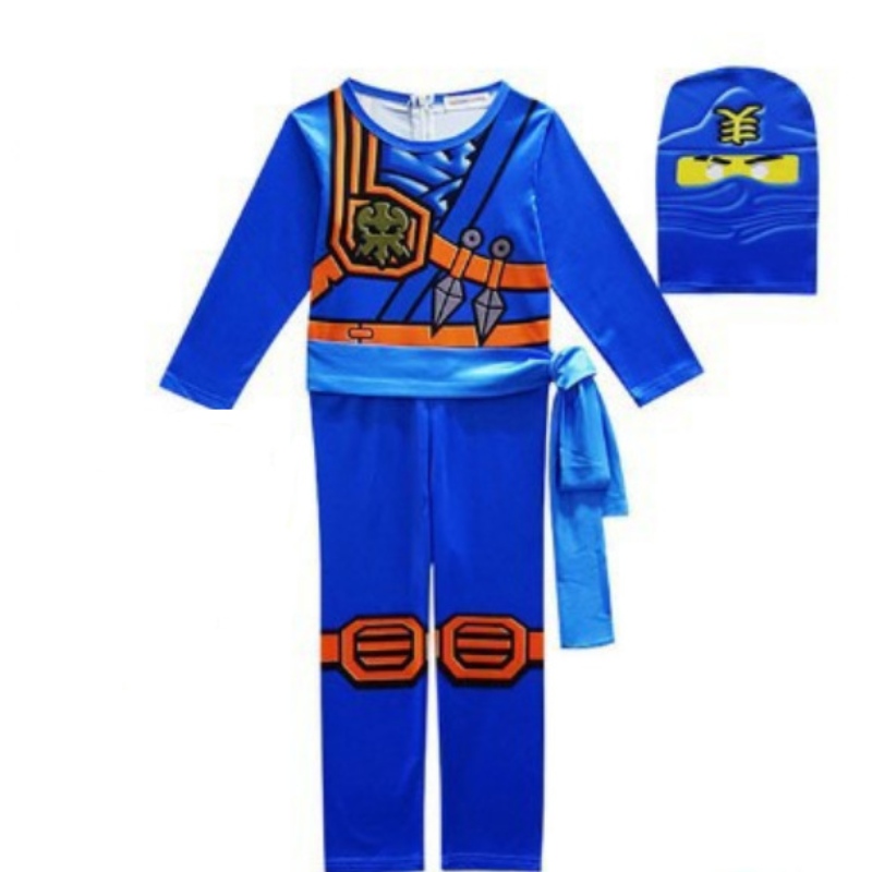 Hot Selling Halloween Children Fancy Party Dress Up Ninja Go เครื่องแต่งกายสำหรับเด็กนินจาคอสเพลย์ชุดหน้ากากชุดหน้ากาก