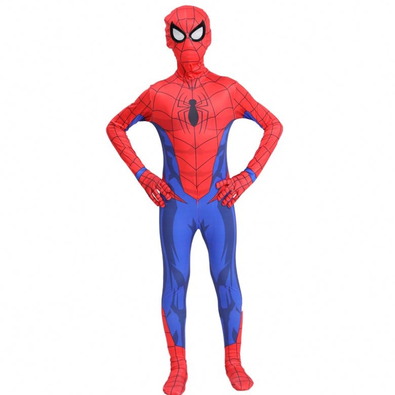 ปาร์ตี้ฮัลโลวีนฮัลโลวีนคลาสสิค Kids&adult tv&movie ซูเปอร์ฮีโร่อนิเมะ jumpsuit Spiderman เสื้อผ้าในร่มชุดแต่งกายด้วยหน้ากาก