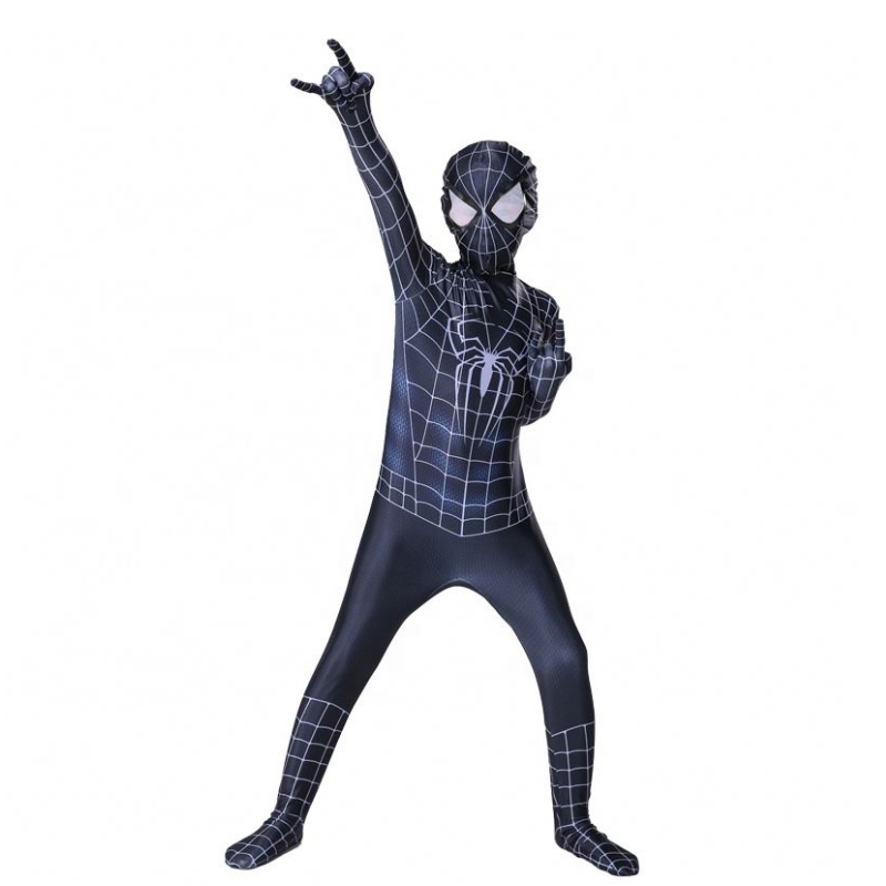 Zip Up Shadow Spider Zentai Suit Halloween Cos สำหรับเด็ก ๆ&adults game&film traje Spider Man