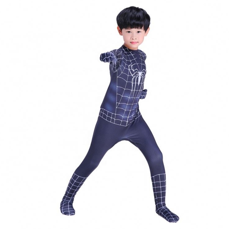 Zip Up Shadow Spider Zentai Suit Halloween Cos สำหรับเด็ก ๆ&adults game&film traje Spider Man
