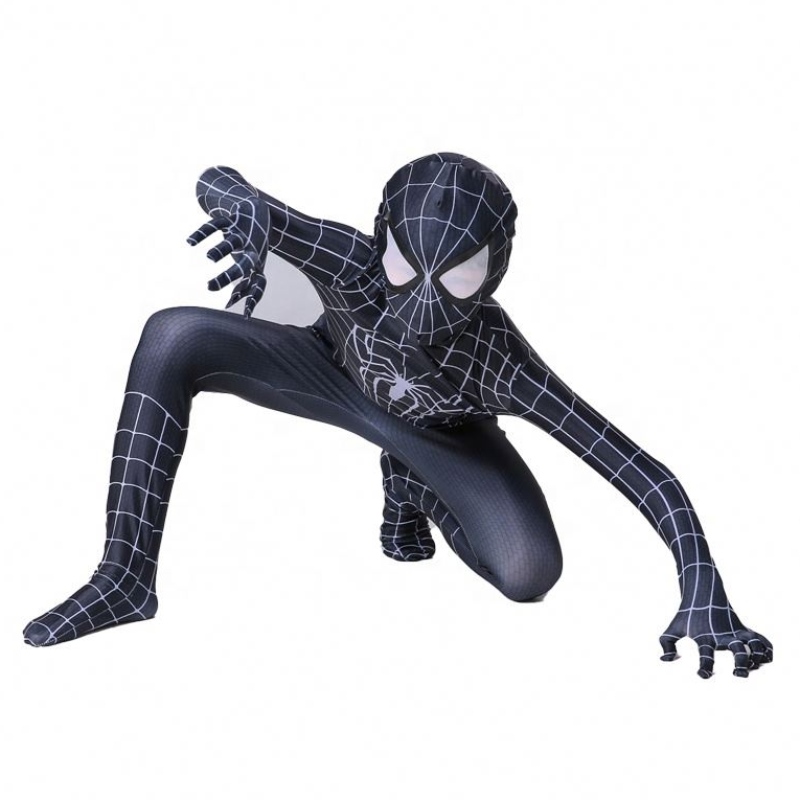 Zip Up Shadow Spider Zentai Suit Halloween Cos สำหรับเด็ก ๆ&adults game&film traje Spider Man