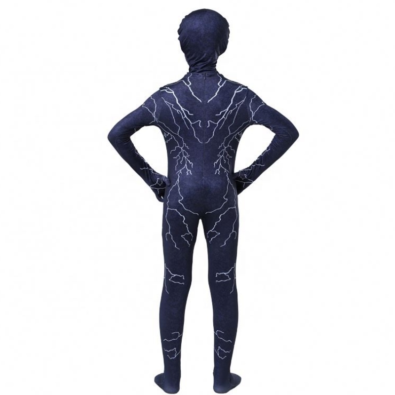Custom Carnival Cossplay Fancy Superhero Jumpsuit Venom เครื่องแต่งกายพร้อมกล้ามเนื้อสำหรับเด็กผู้ชาย