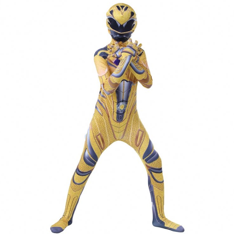 อนิเมะอนิเมะอนิเมะอนิเมะอนิเมะอนิเมะคอสเพลย์ชุดเครื่องแต่งกาย Power Ranger Jumpsuit สำหรับเด็ก