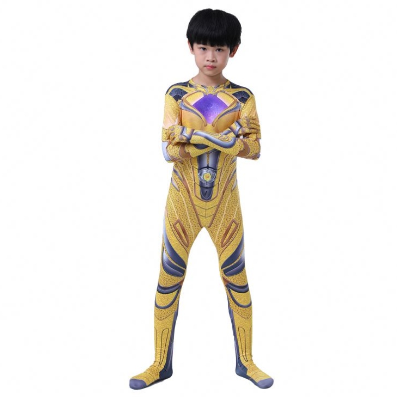 อนิเมะอนิเมะอนิเมะอนิเมะอนิเมะอนิเมะคอสเพลย์ชุดเครื่องแต่งกาย Power Ranger Jumpsuit สำหรับเด็ก